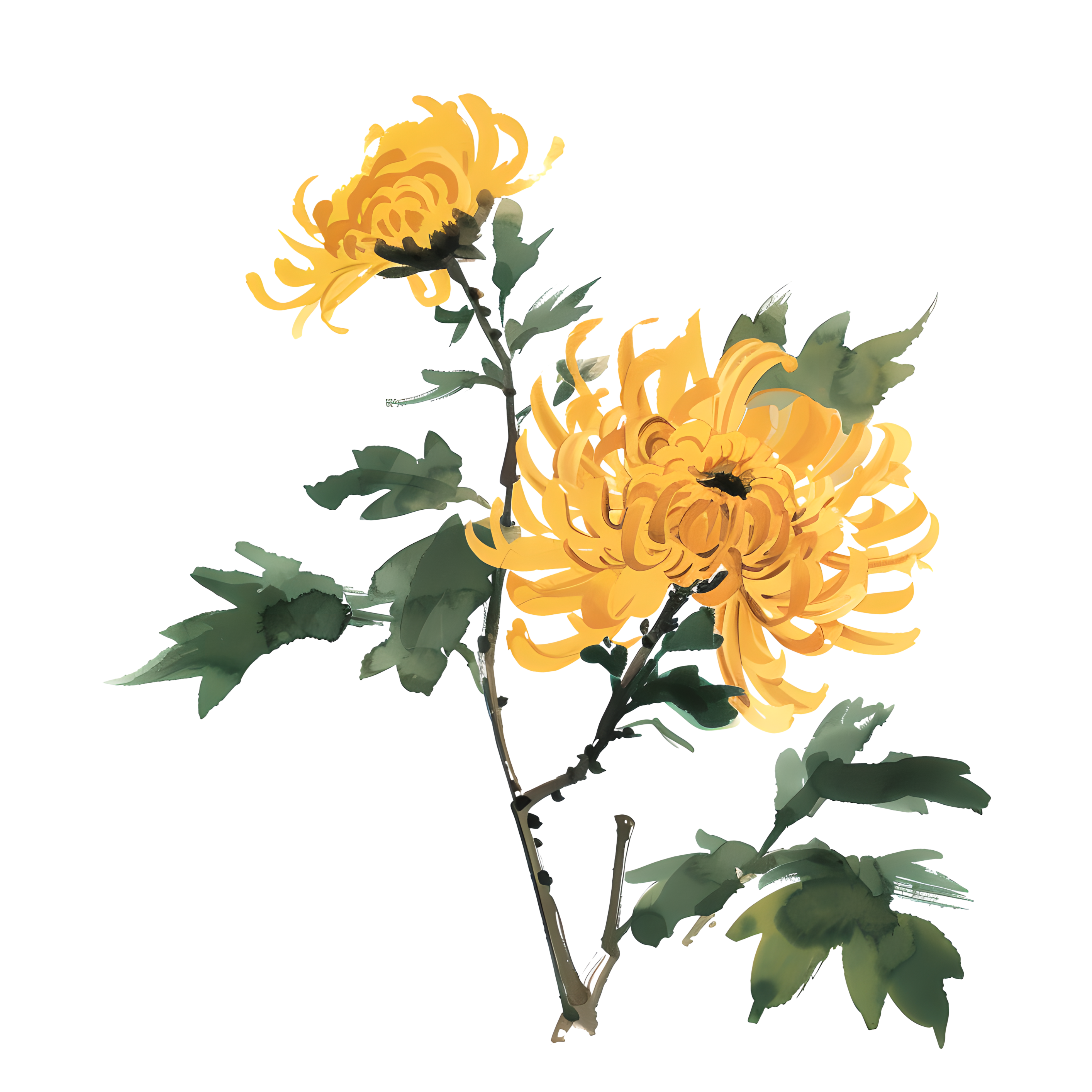 国风菊花高清素材