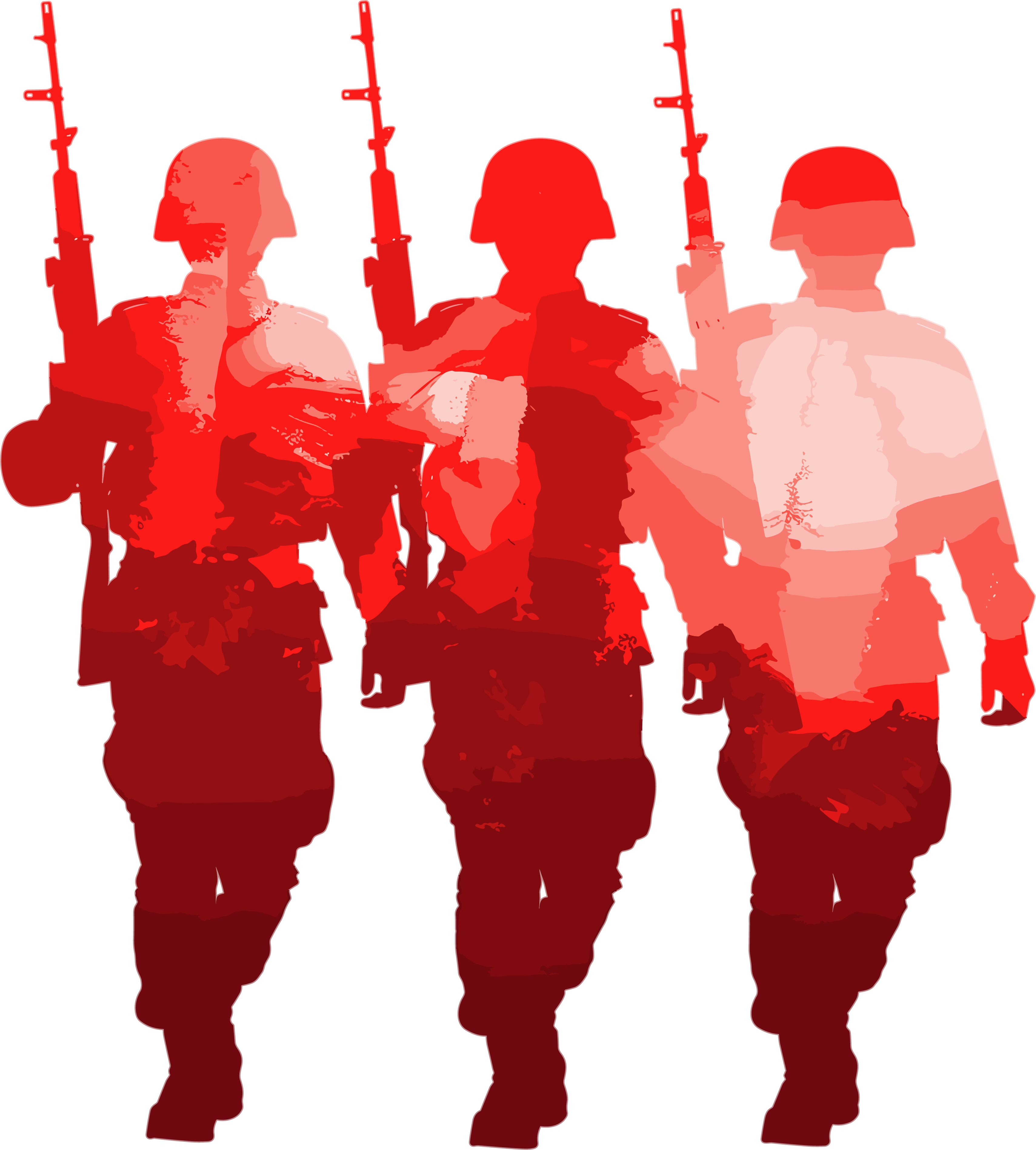 士兵剪影元素