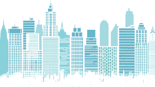 颗粒感城市简洁大气插画