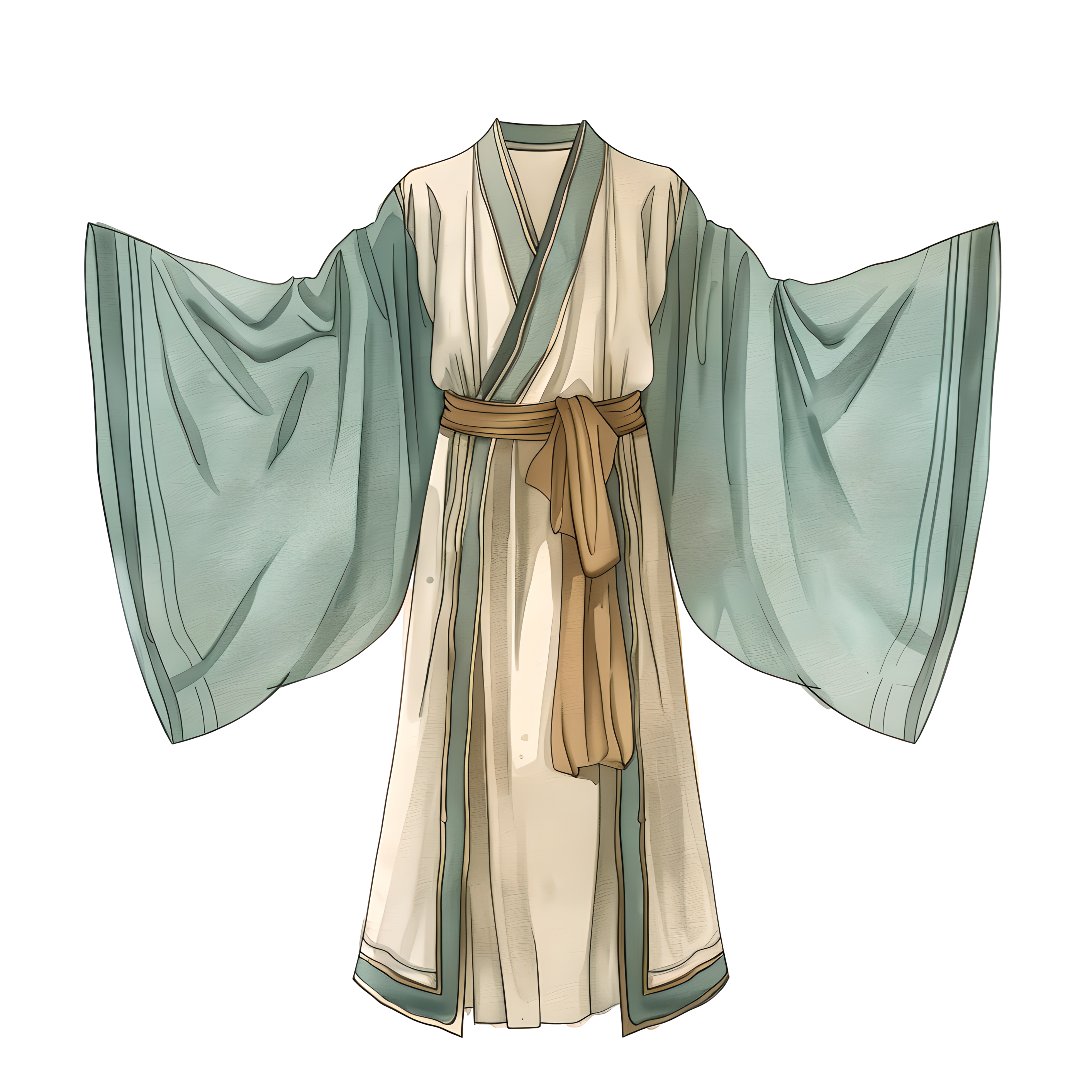 古代服饰透明背景素材