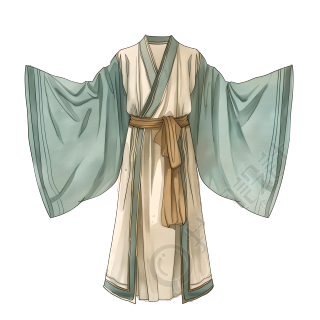 古代服饰透明背景素材