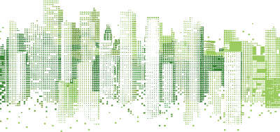颗粒感城市简单插画