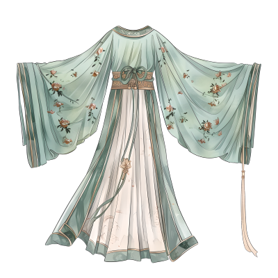 古代服饰高清插画素材