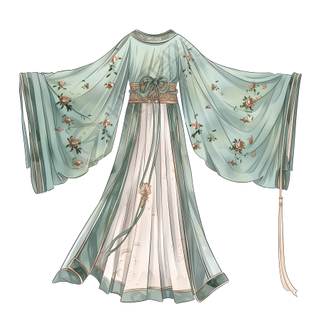 古代服饰高清插画素材