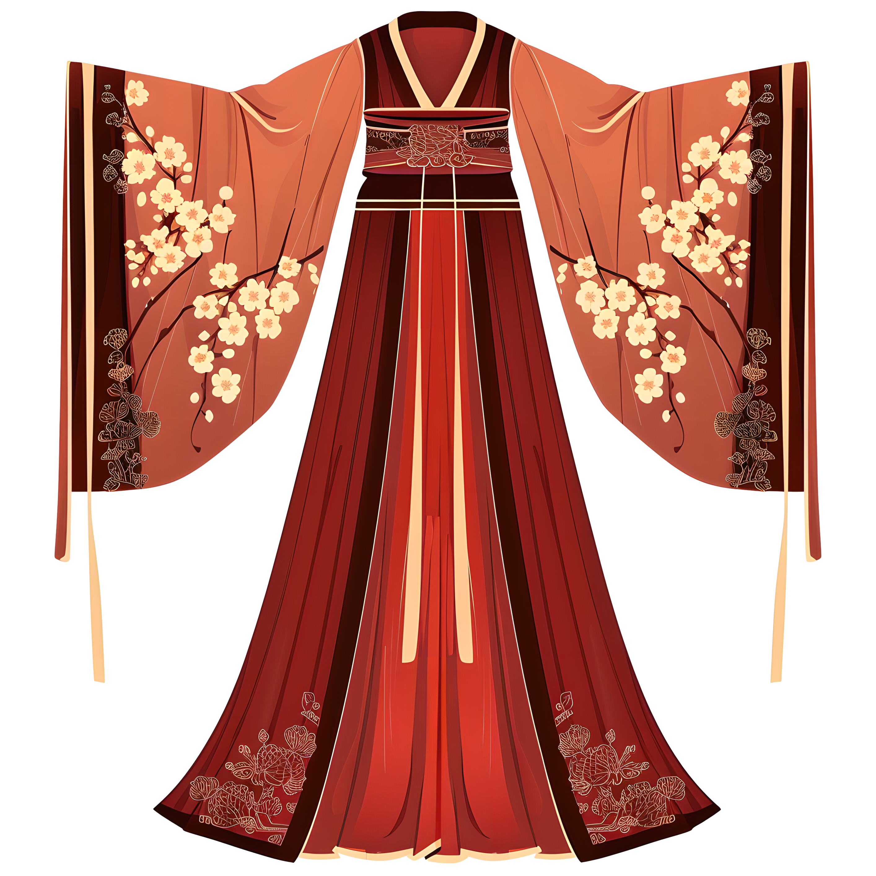 古代服饰PNG插画