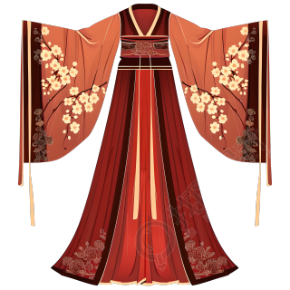 古代服饰PNG插画