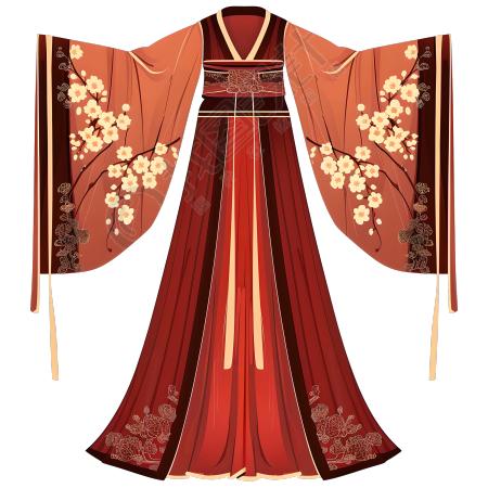 古代服饰PNG插画