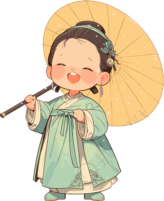 古风小孩高清图形素材
