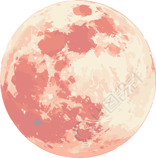月亮平面插画