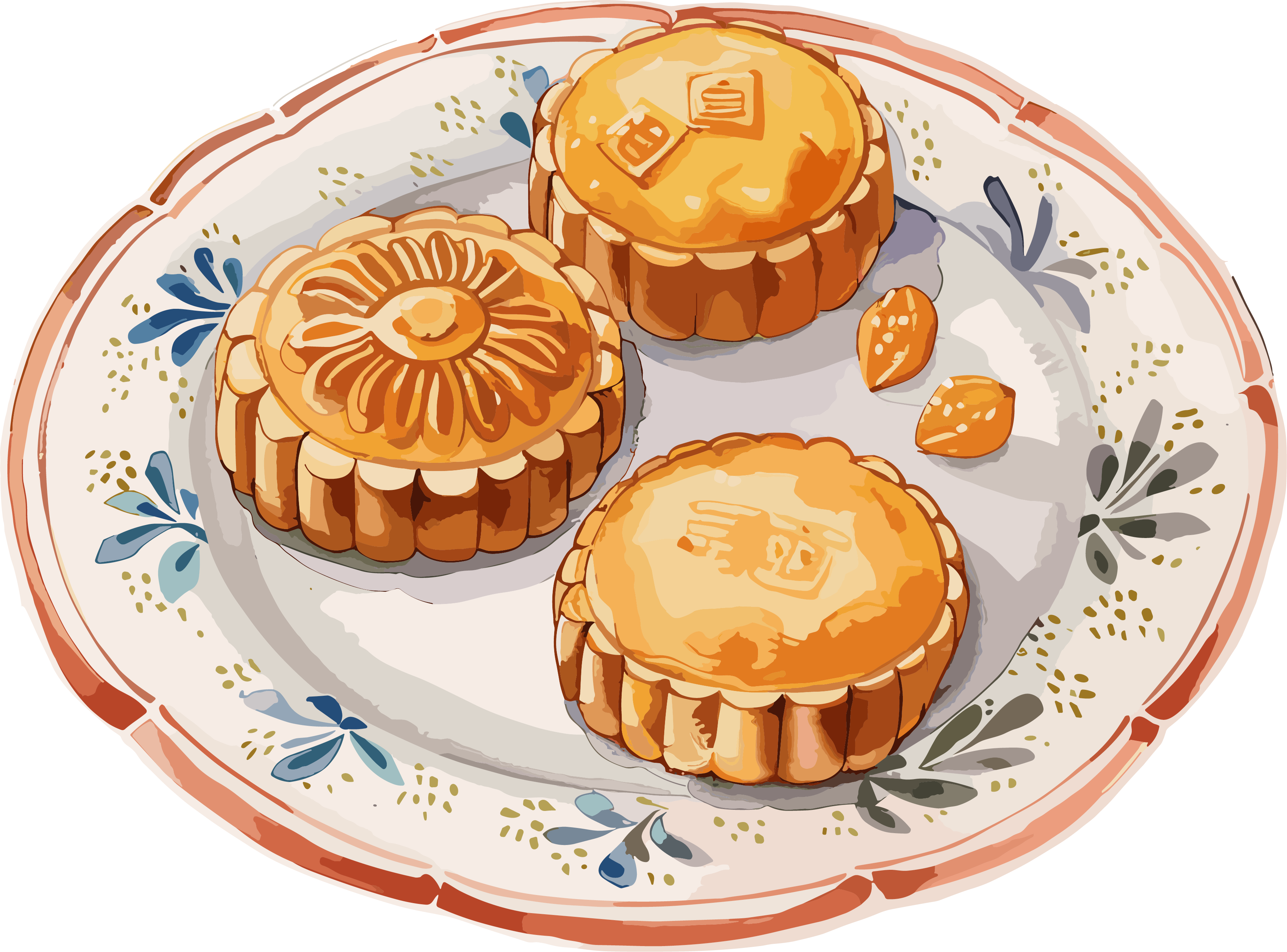 月饼透明高清插图