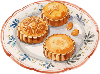月饼透明高清插图