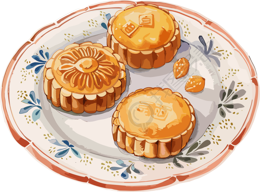 月饼透明高清插图