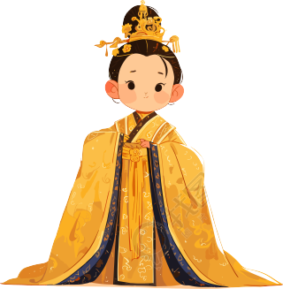 古风小孩插画素材