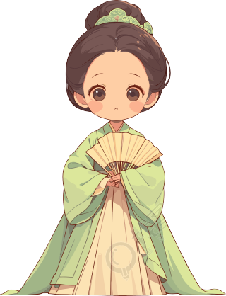 古风小孩元素