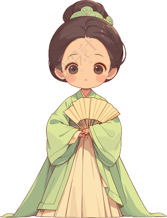 古风小孩元素