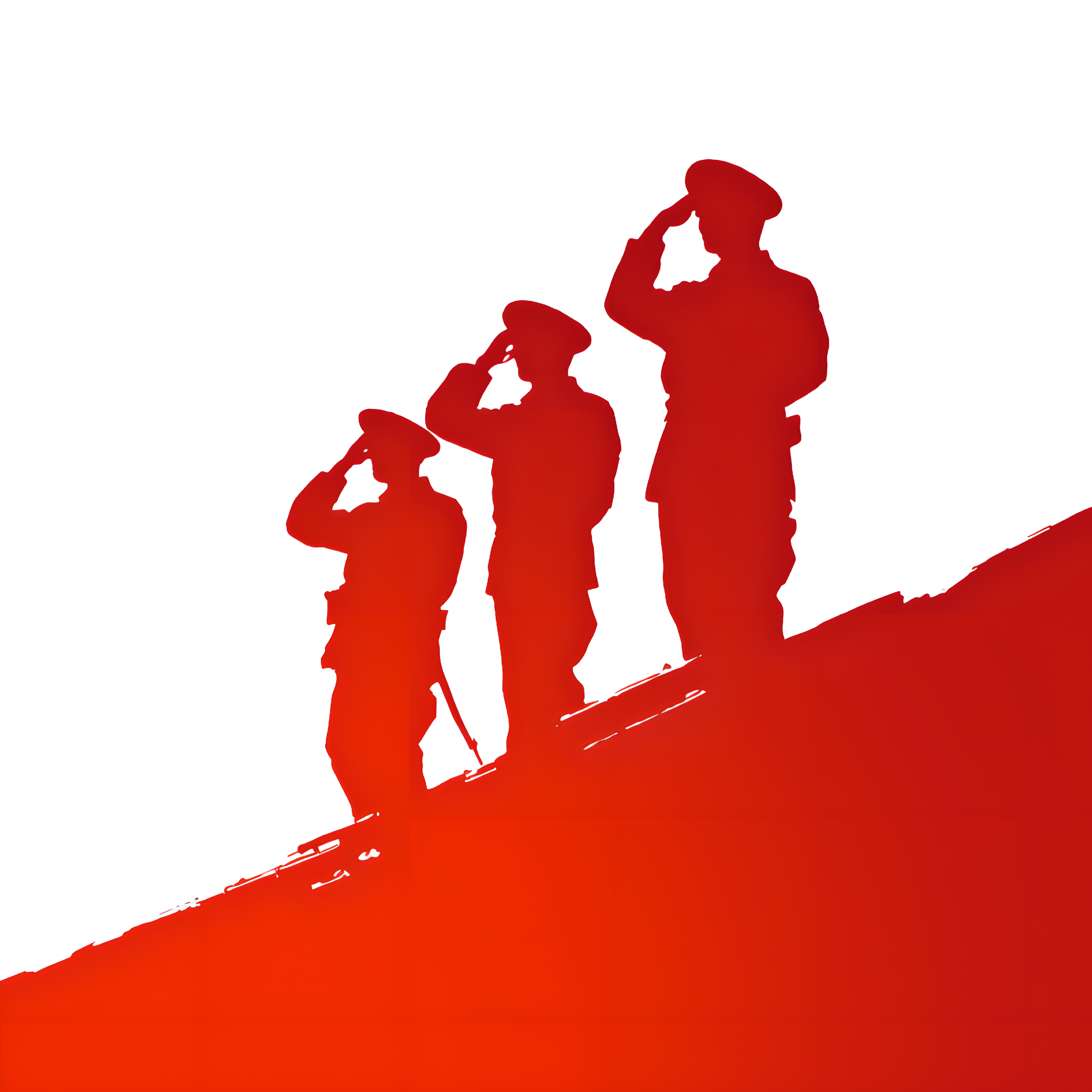 士兵剪影插画素材
