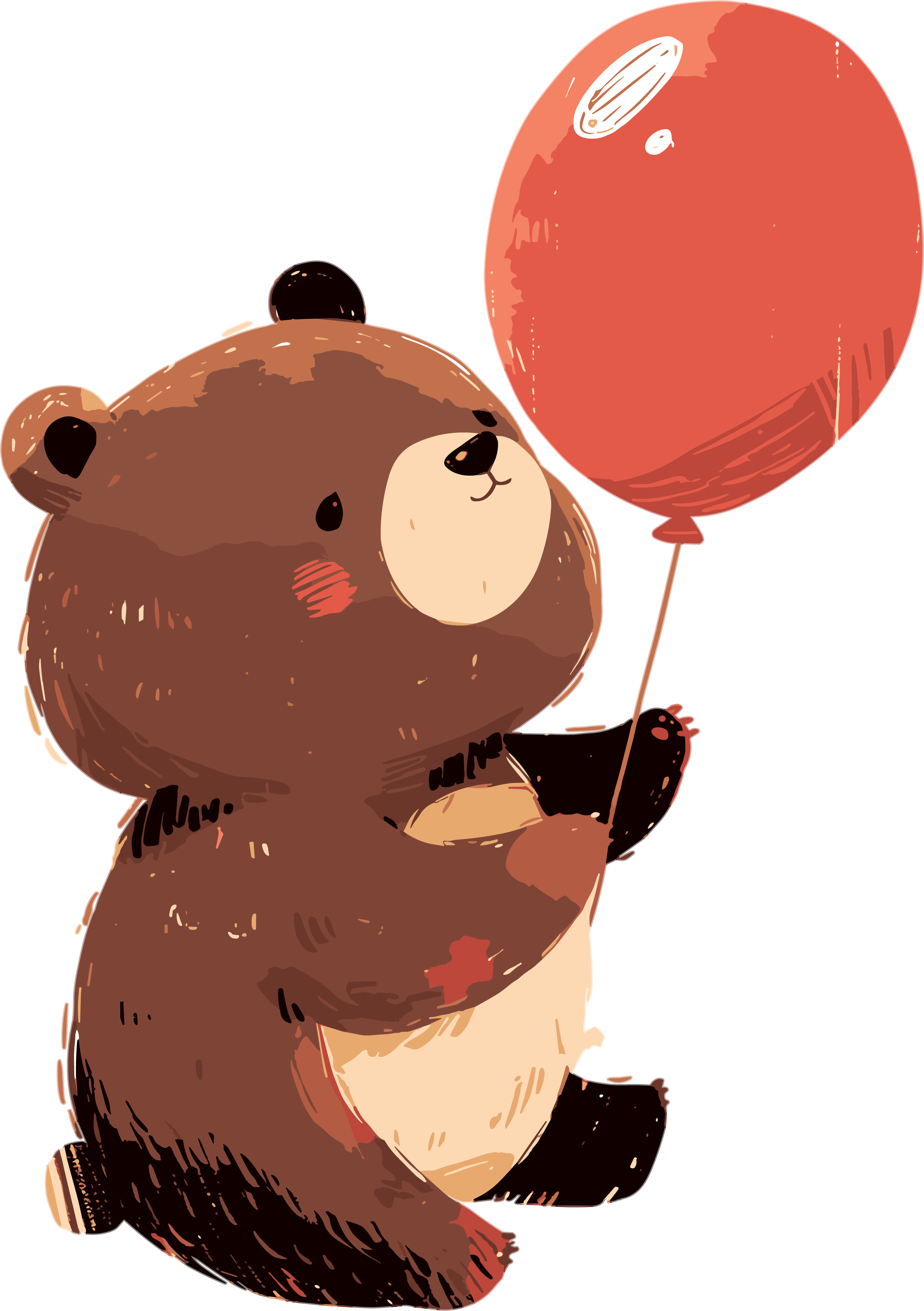 拿气球的小熊素材