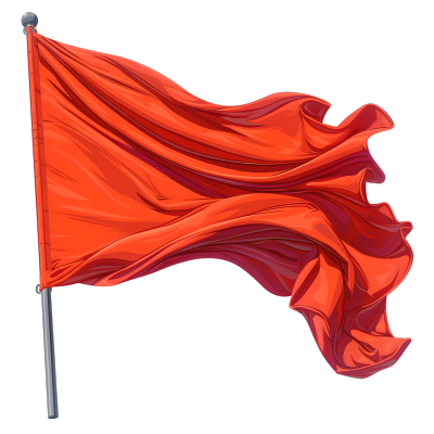 党政红旗透明背景素材