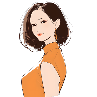 魅力女性唯美插图