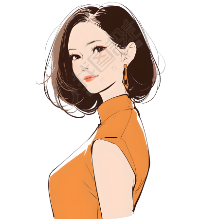 魅力女性唯美插图