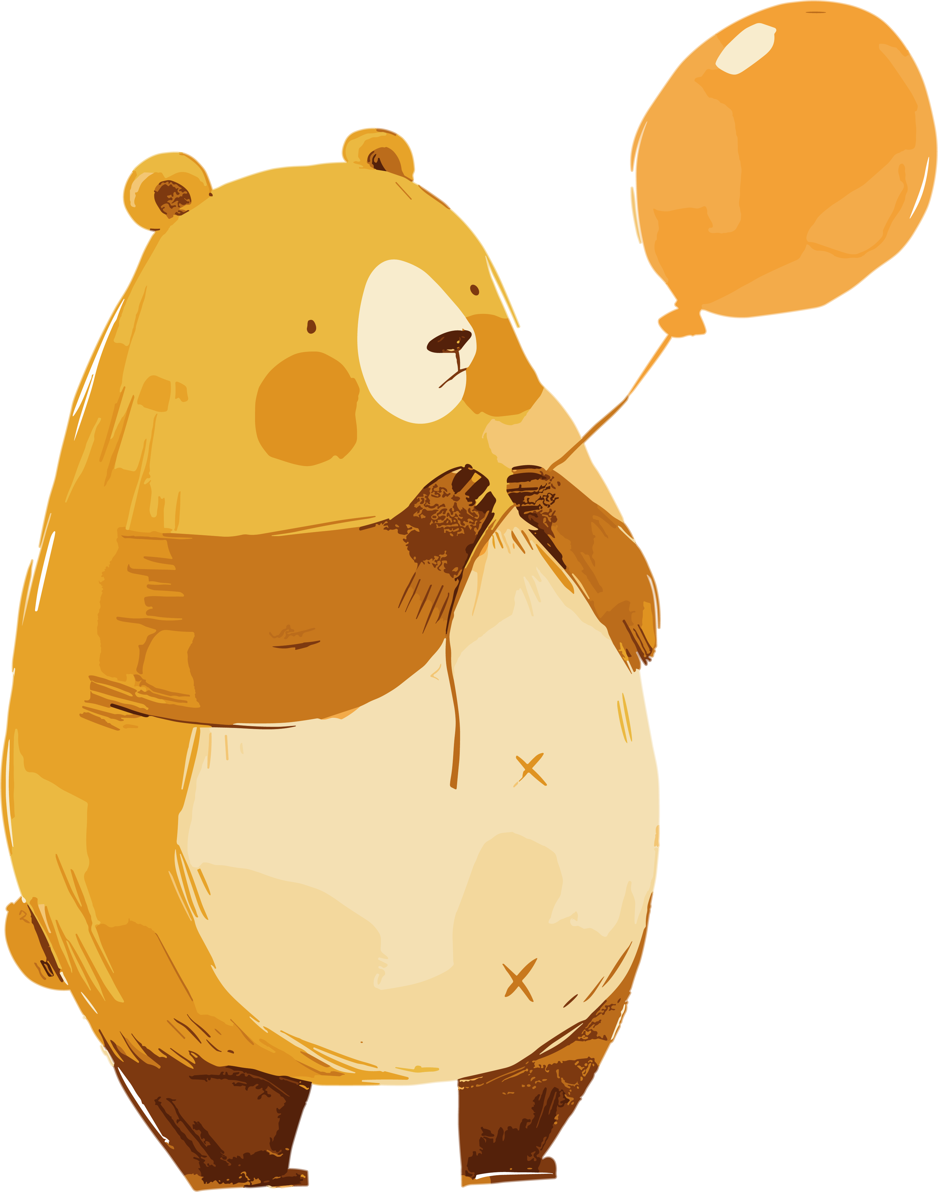 拿气球的小熊插图