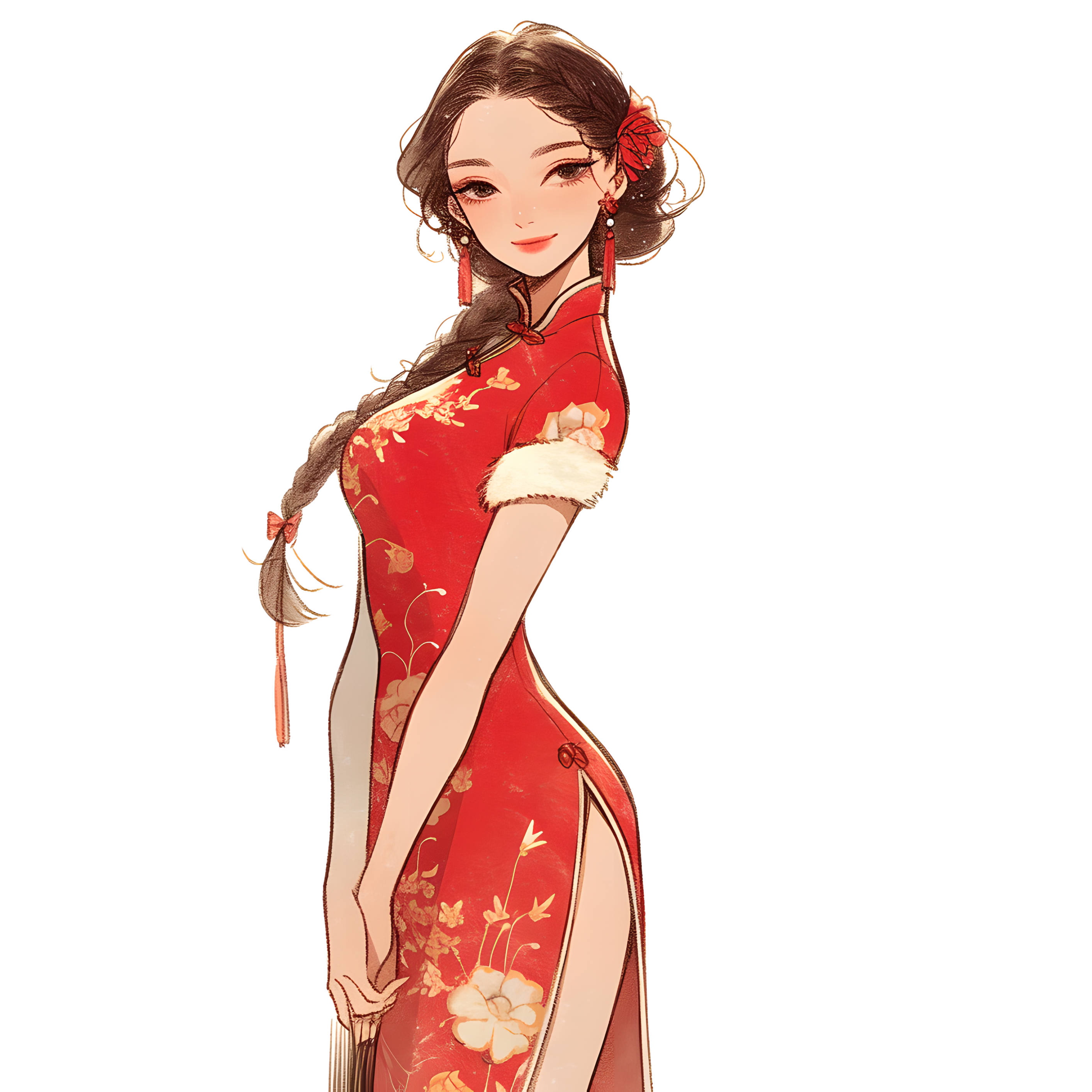 魅力女性简洁插图设计