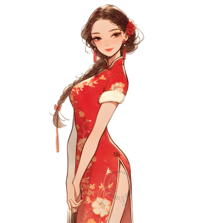 魅力女性简洁插图设计