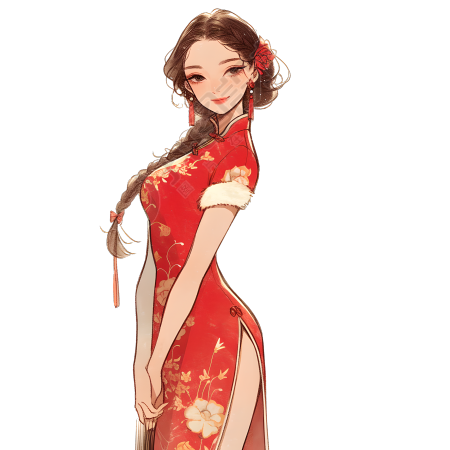 魅力女性简洁插图设计
