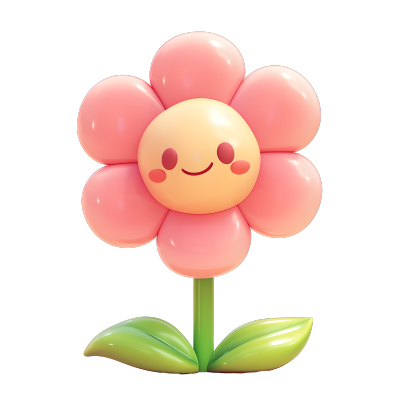 3D花朵插画设计元素