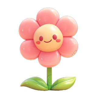 3D花朵插画设计元素
