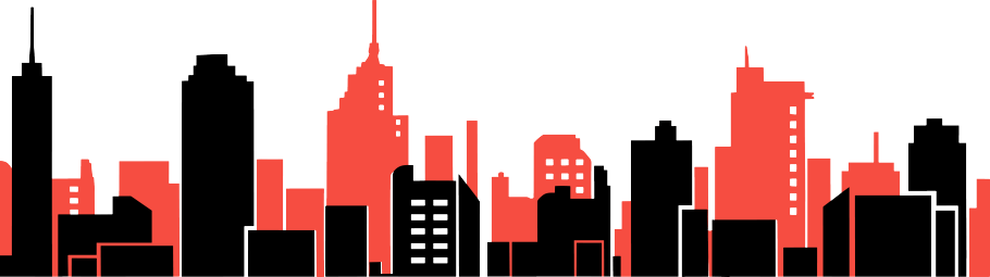 城市剪影透明背景素材