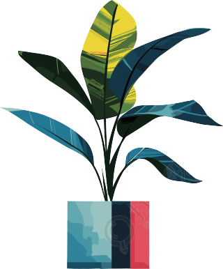 抽象植物透明背景素材