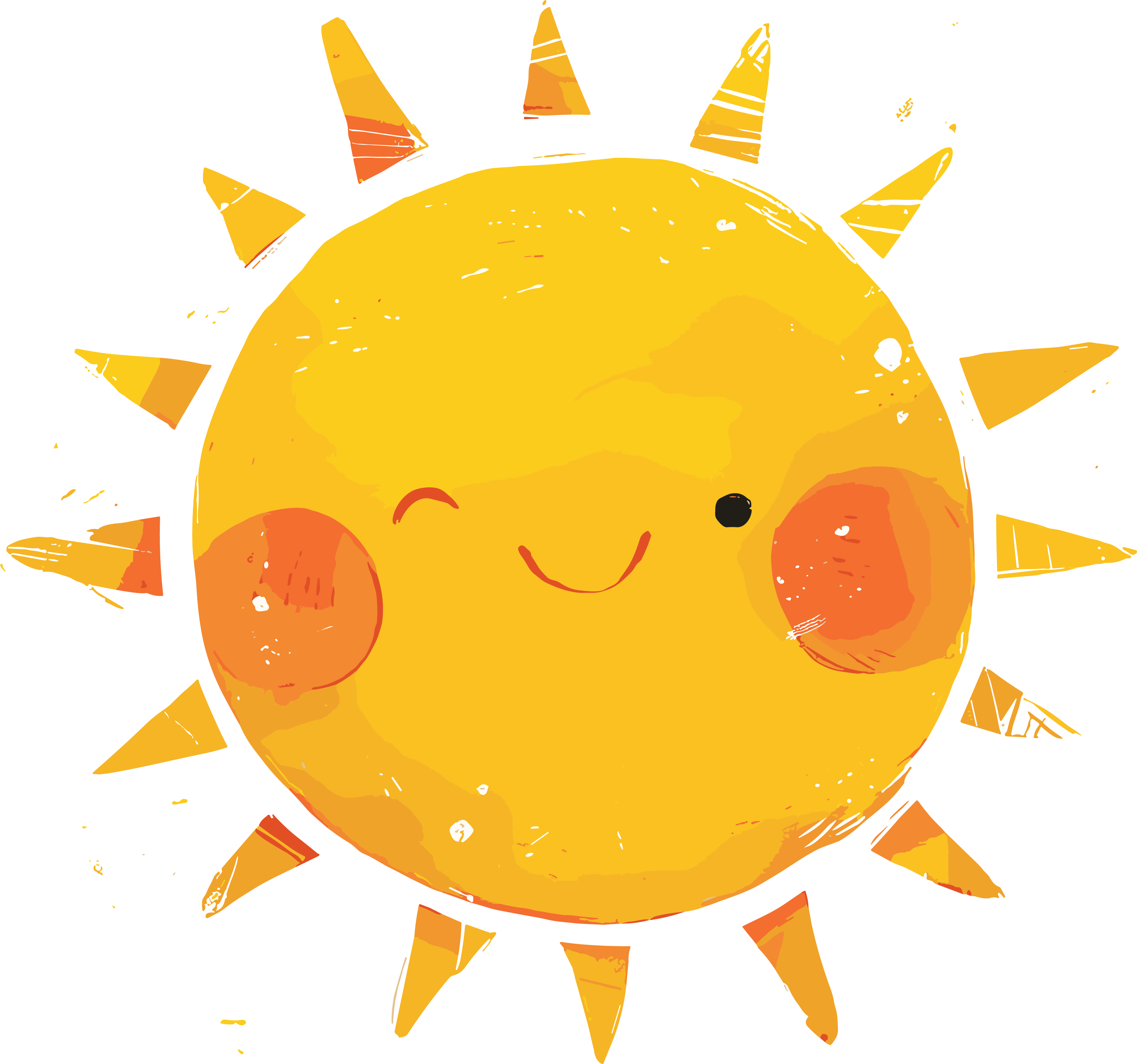 可爱太阳PNG插图