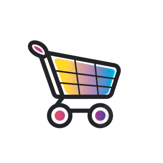 购物车logo创意元素
