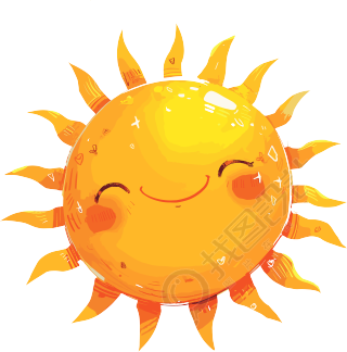 可爱太阳卡通插画