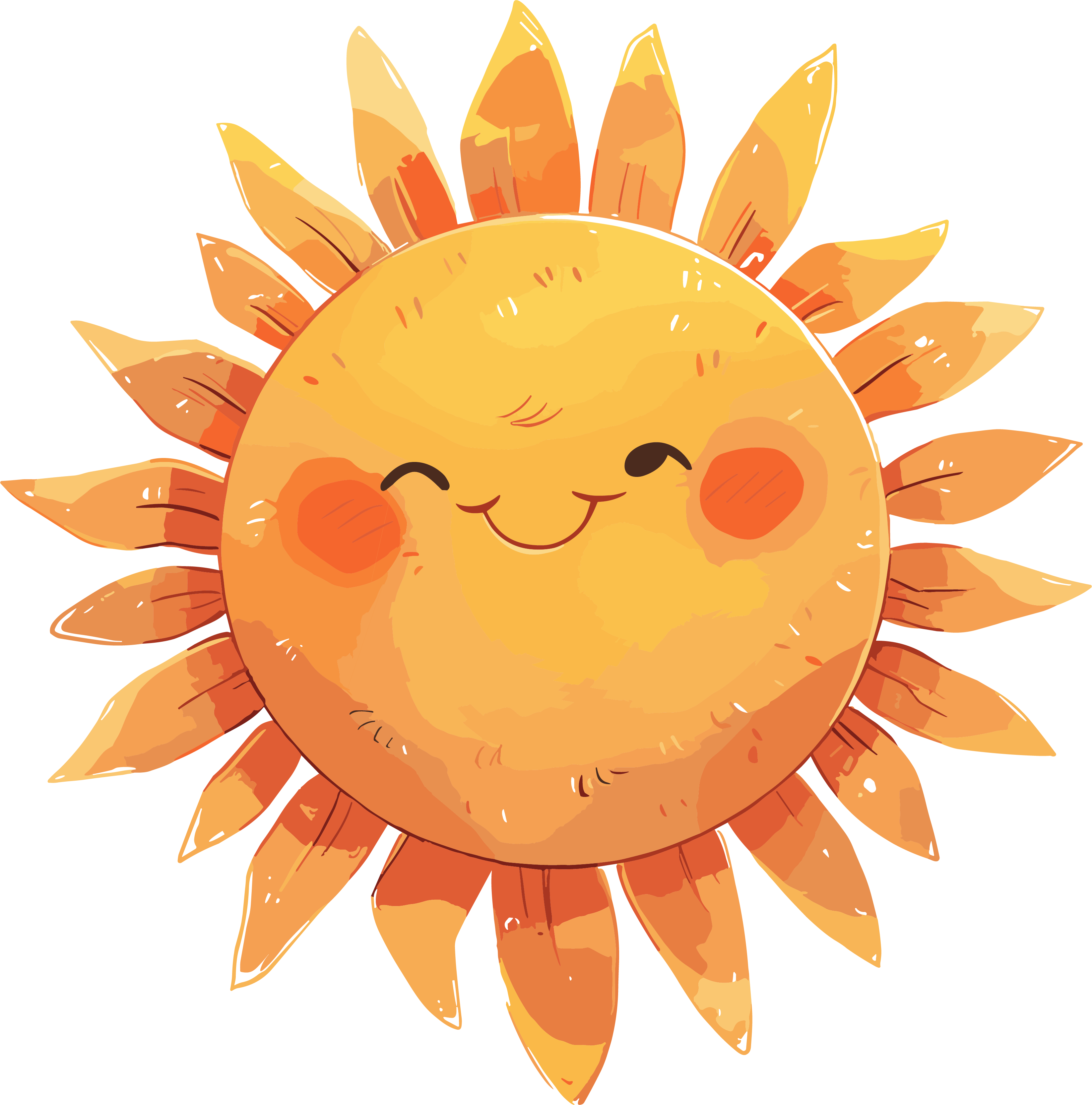 可爱太阳插图