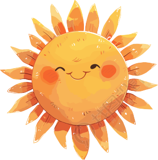 可爱太阳插图