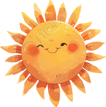 可爱太阳插图