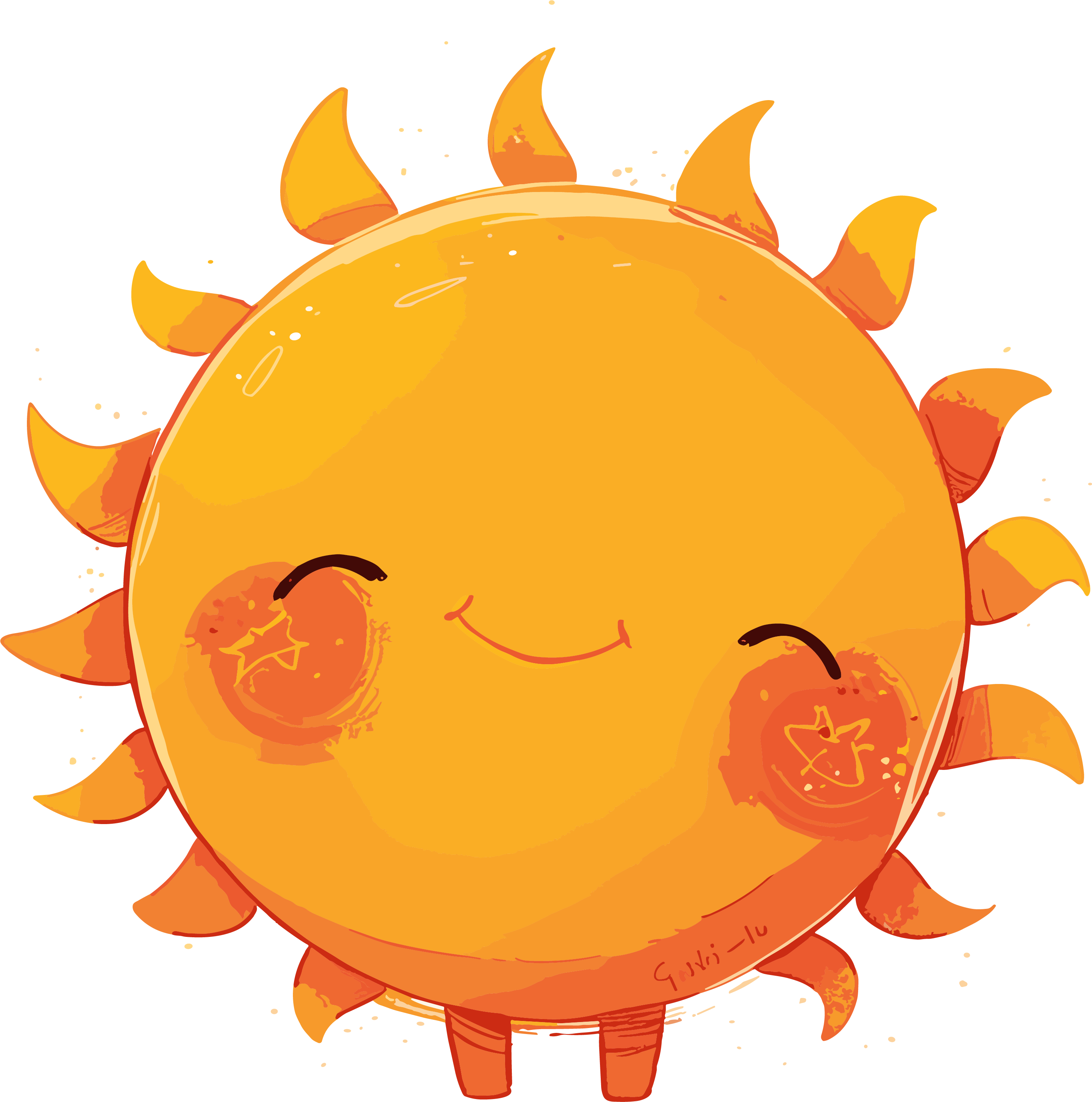 可爱太阳简笔插画