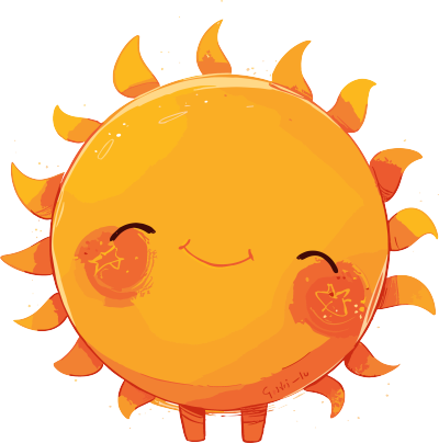 可爱太阳简笔插画