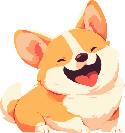 卡通柯基插画设计元素