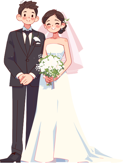 新婚夫妇可商用元素