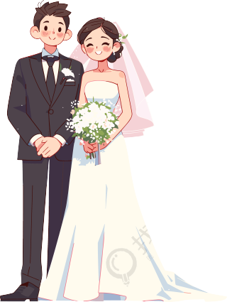 新婚夫妇可商用元素