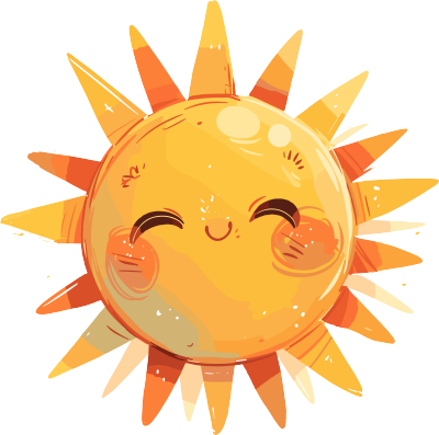 可爱太阳透明背景插画