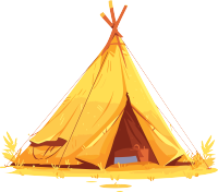 露营帐篷插画