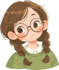 近视学生精致插画