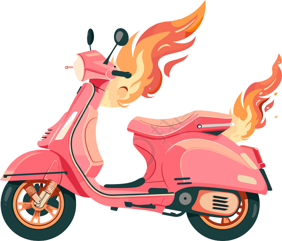 电动车着火火灾事故素材