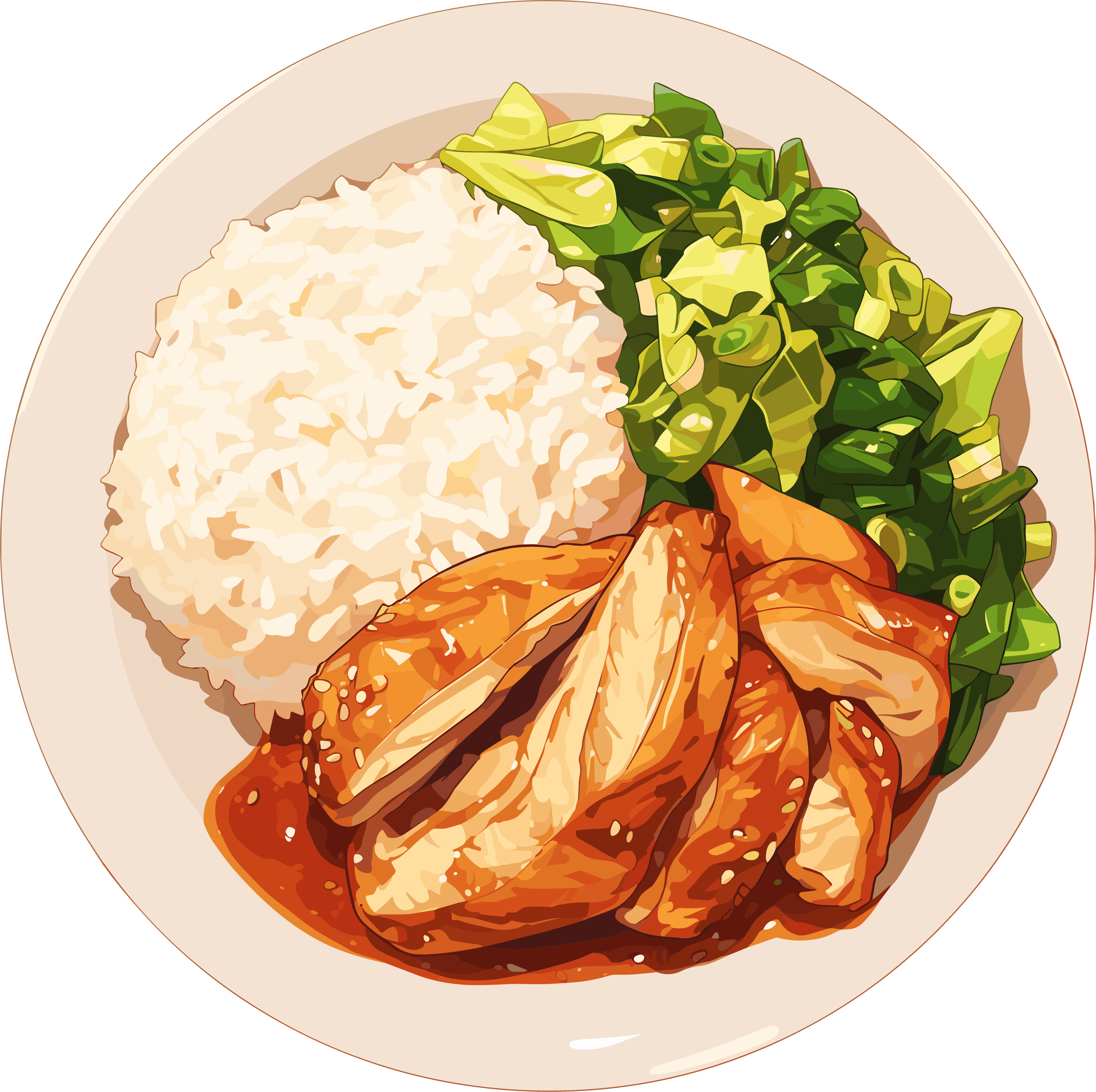卡通午餐插图