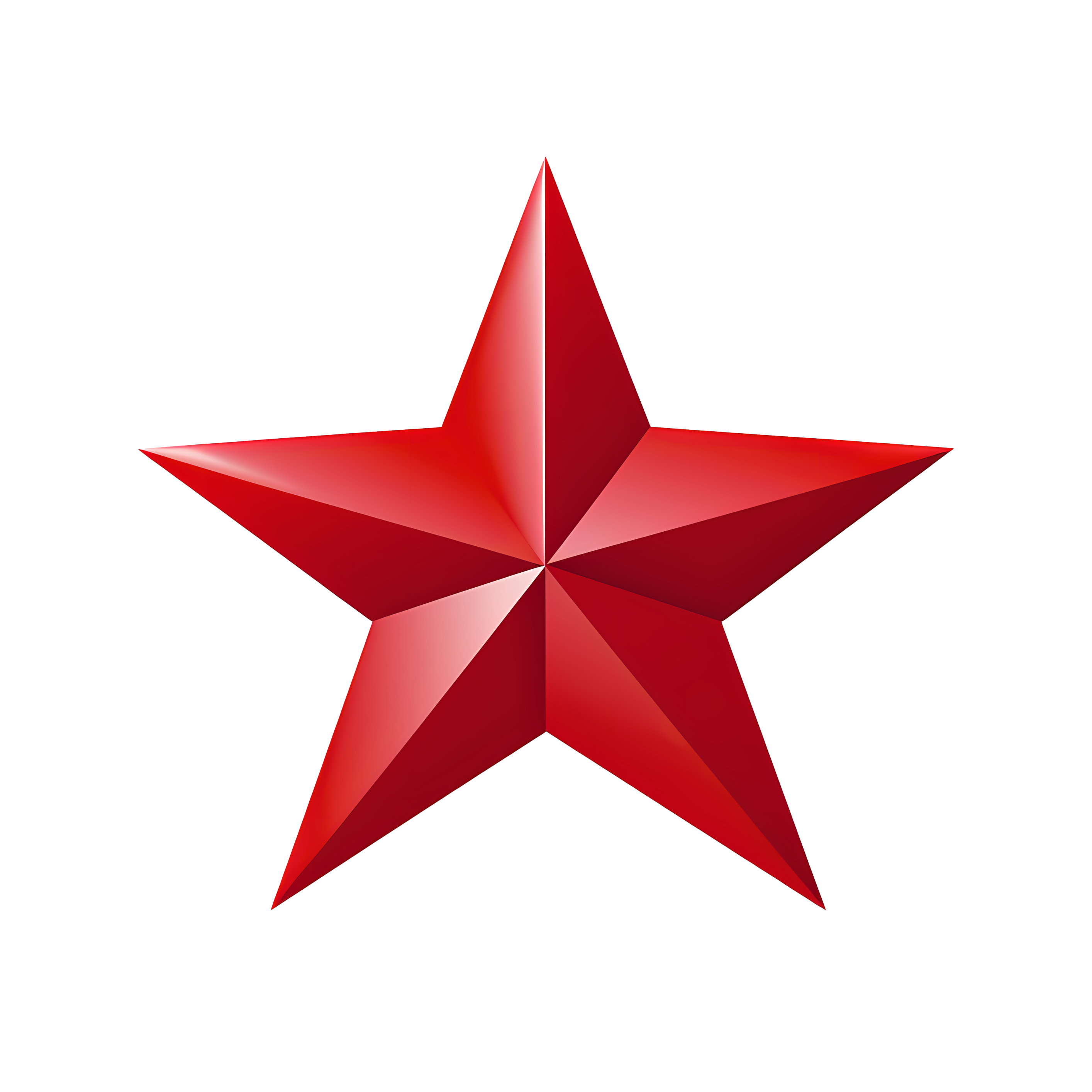 红色五角星PNG插图