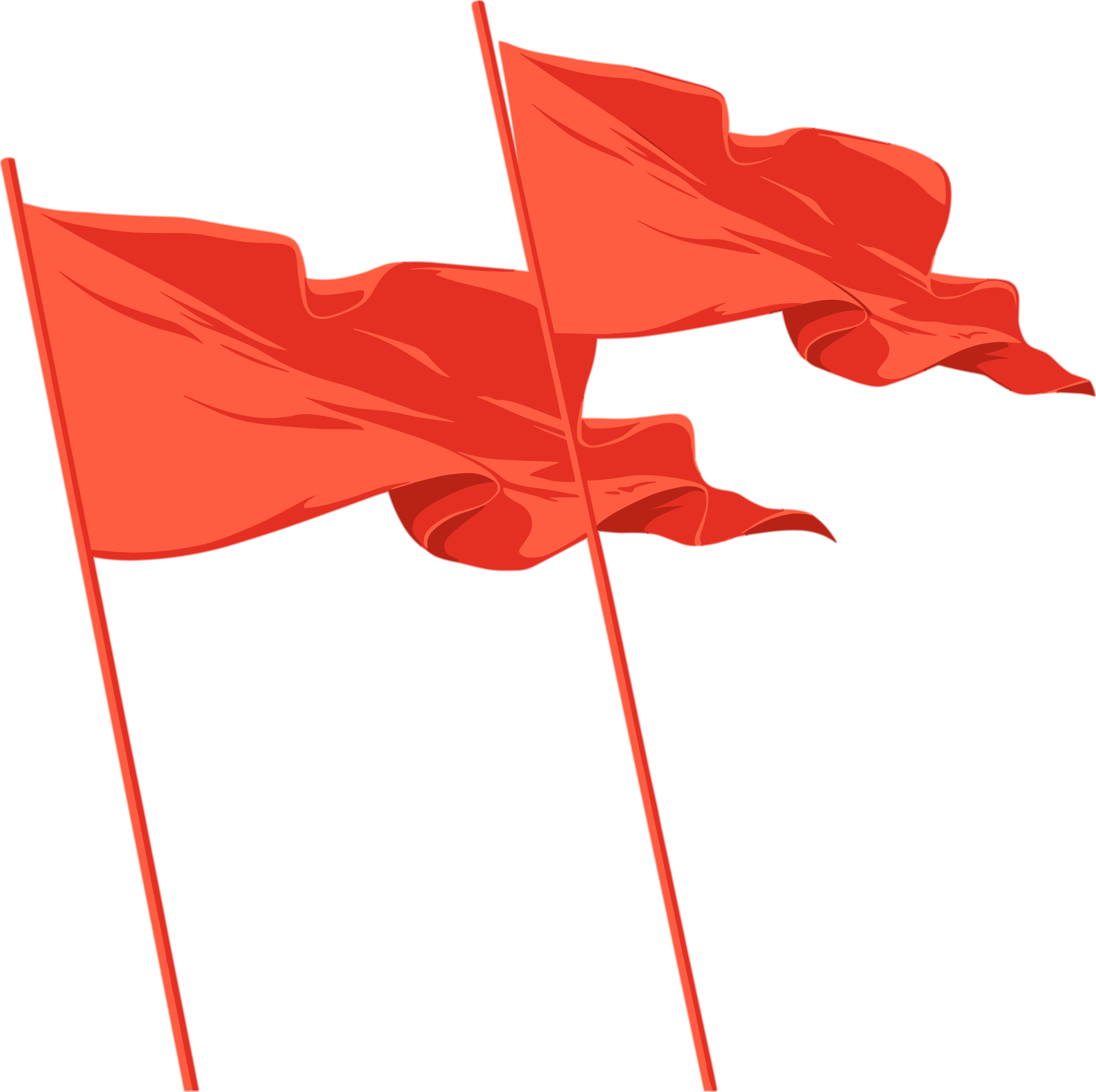 党政红旗剪影素材